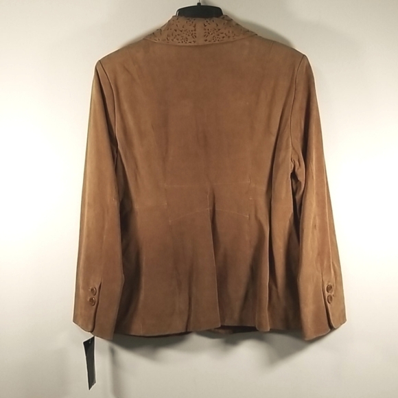 Guillaume Suede Jacket With Pierced Out Collar - Picture 4 of 6